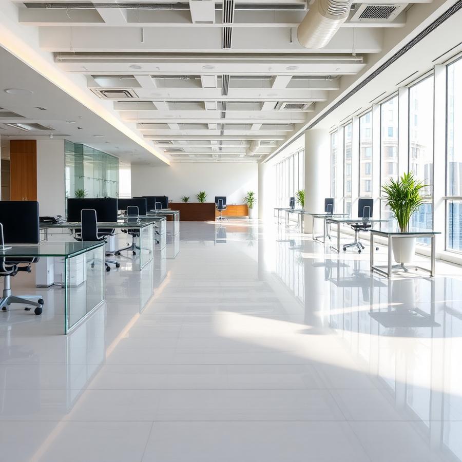 Pristine corporate office floor