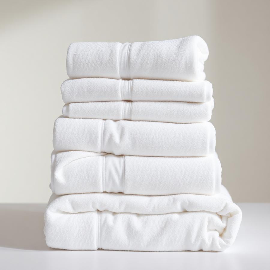 Hotel-grade folded laundry